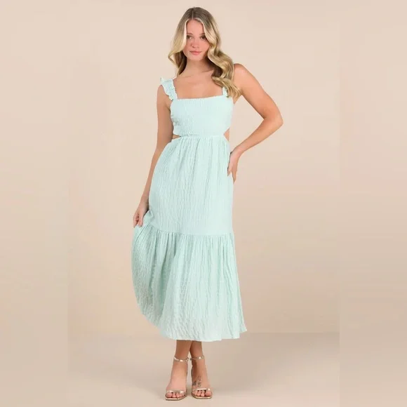 lush linen dress Lush Life Linen Strapless Midi Dress